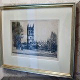 A15. Etching of Oxford signed Grant Edwards. 